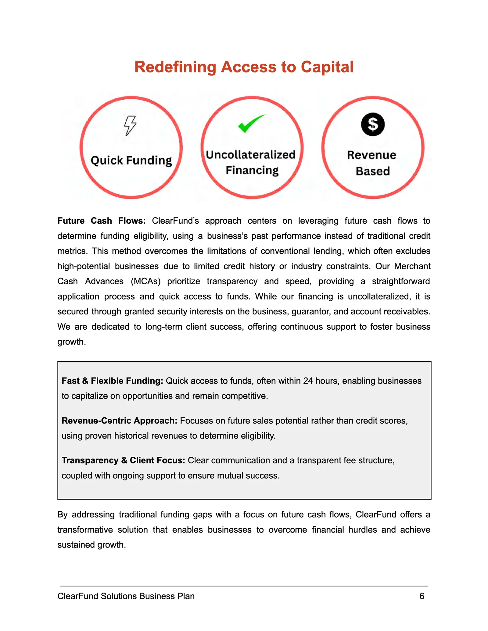 ClearFund Solutions — The proposition