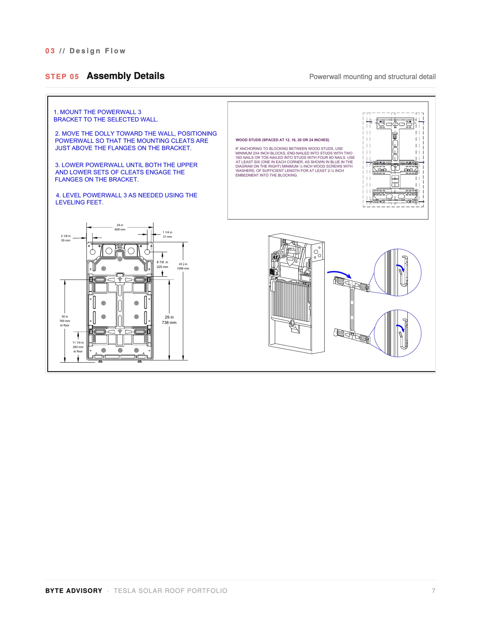 Tesla Solar Roof — Building-Integrated PV — Powerwall mounting and structural detail
