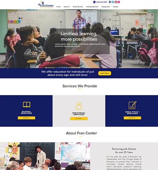 Fran Center — Fran Center — website design