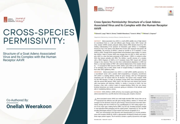 Opening spread of the Cross-Species Permissivity paper published in the Journal of Virology