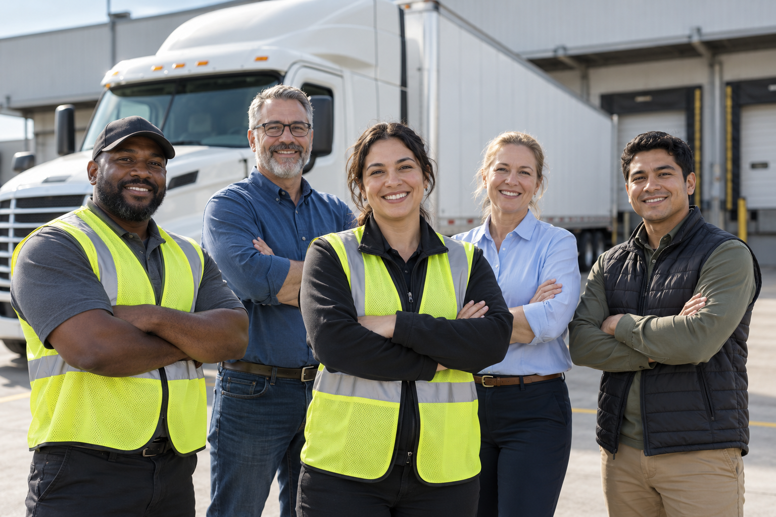Byte Haul logistics team at a loading dock
