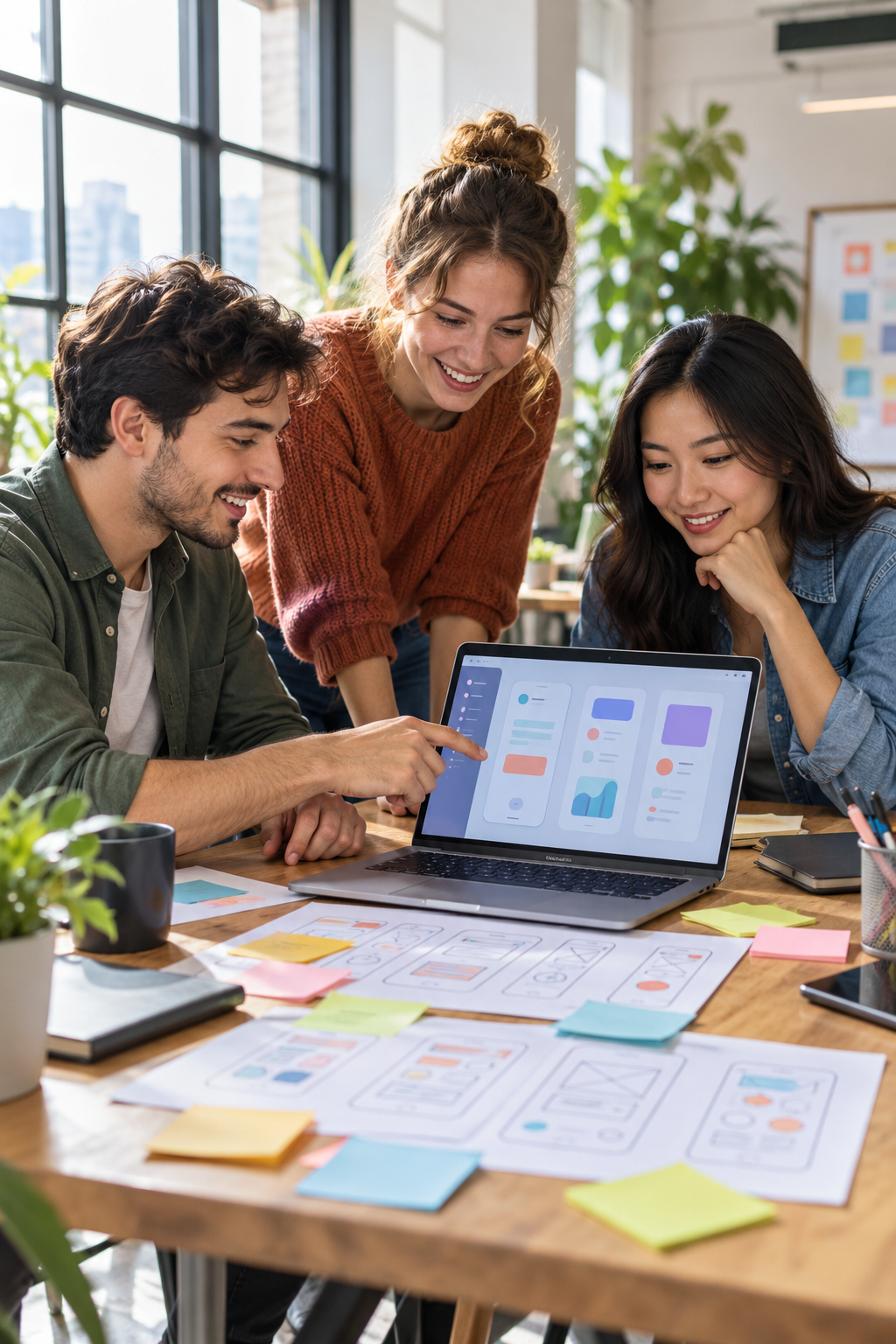 Startup team building a minimum viable product