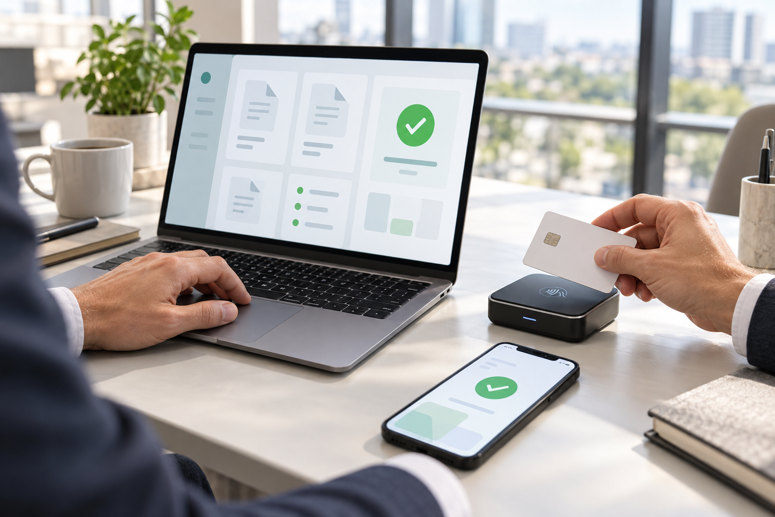 Business processing payments on a simple dashboard