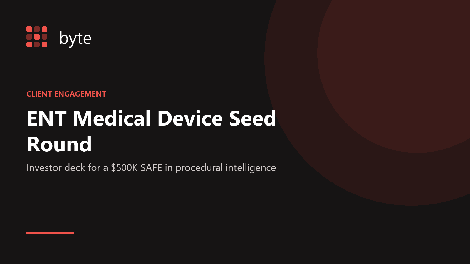 ENT Medical Device Seed Round